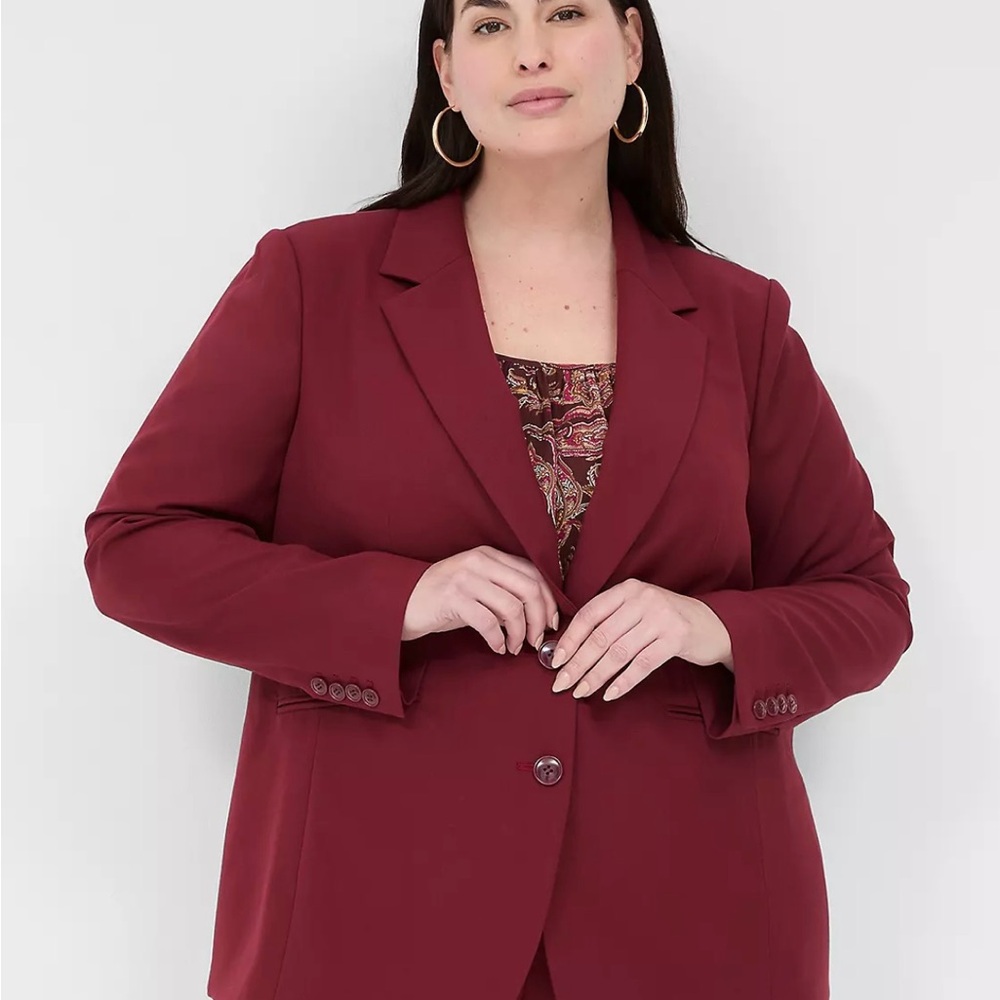 Lane Bryant Burgundy Blazer